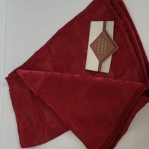 Dinner Napkins (Rich Red Brocade) Holiday